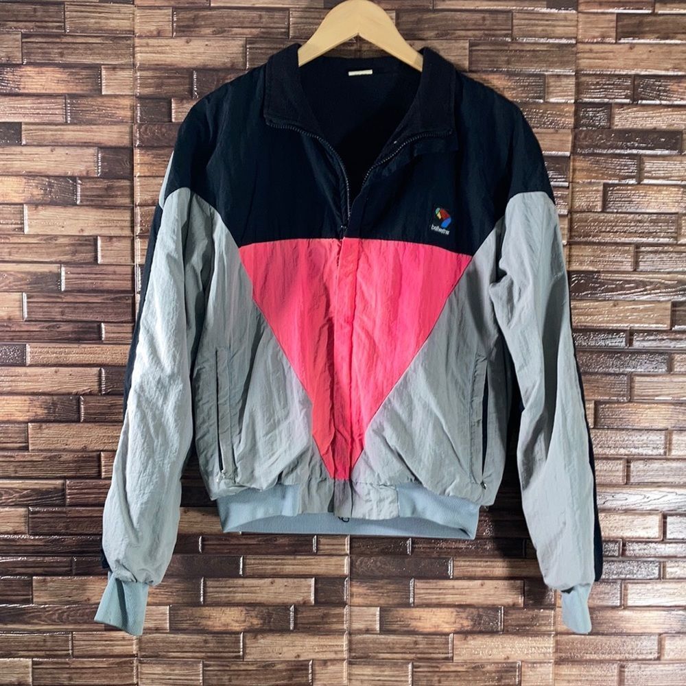 Vintage 90’s Womens BellWether Cycling Jacket gray pink black size Medium